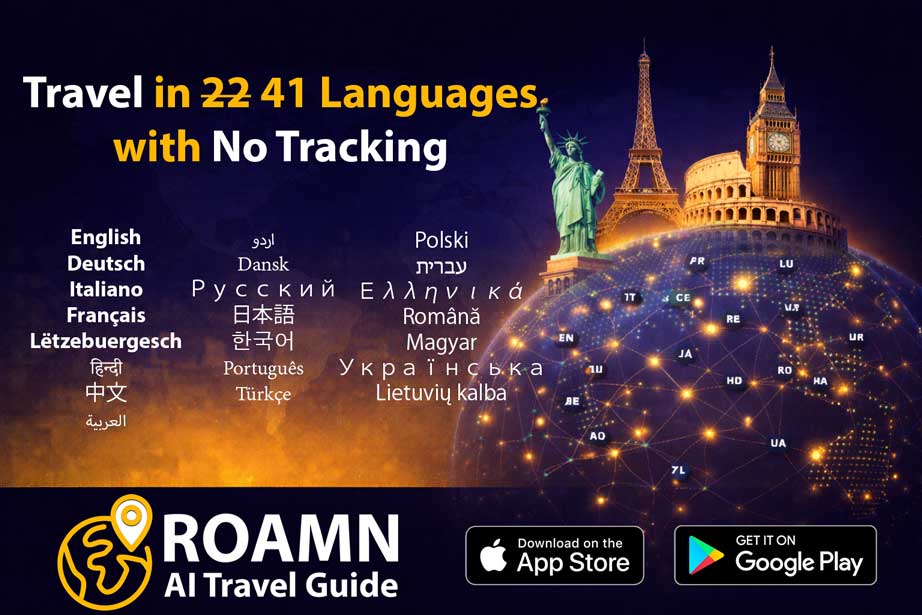 Roamn - Travel in 41 languages, Privately